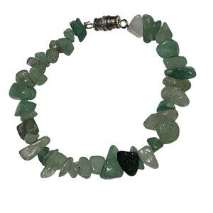 Natural Green Aventurine Chip Bead Bracelet Boho Natural Fashion Jewelry Women